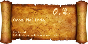 Oros Melinda névjegykártya